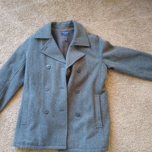 Men's medium grey peacoat